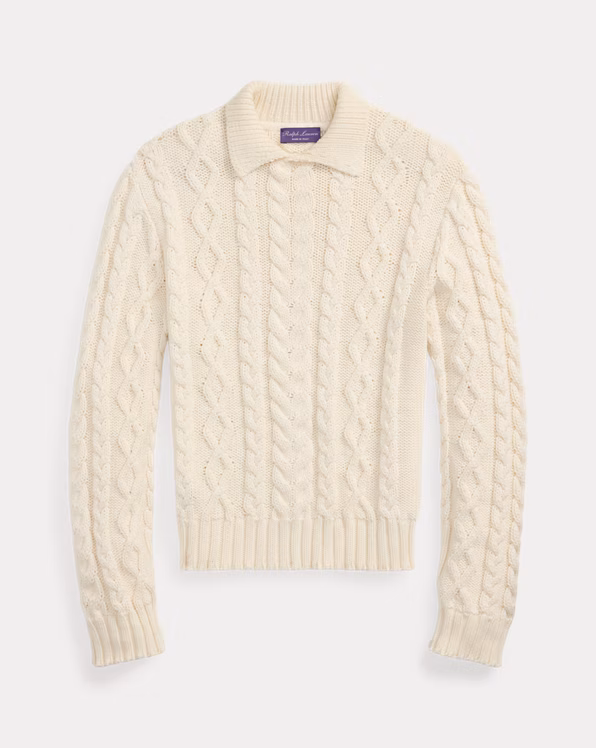 Cable-Knit Cotton-Blend Jumper