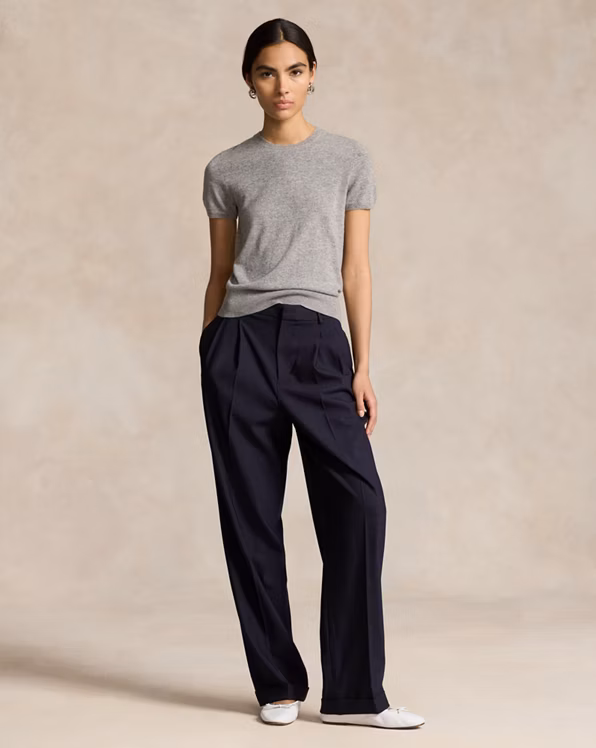 Wool-Blend Wide-Leg Trouser