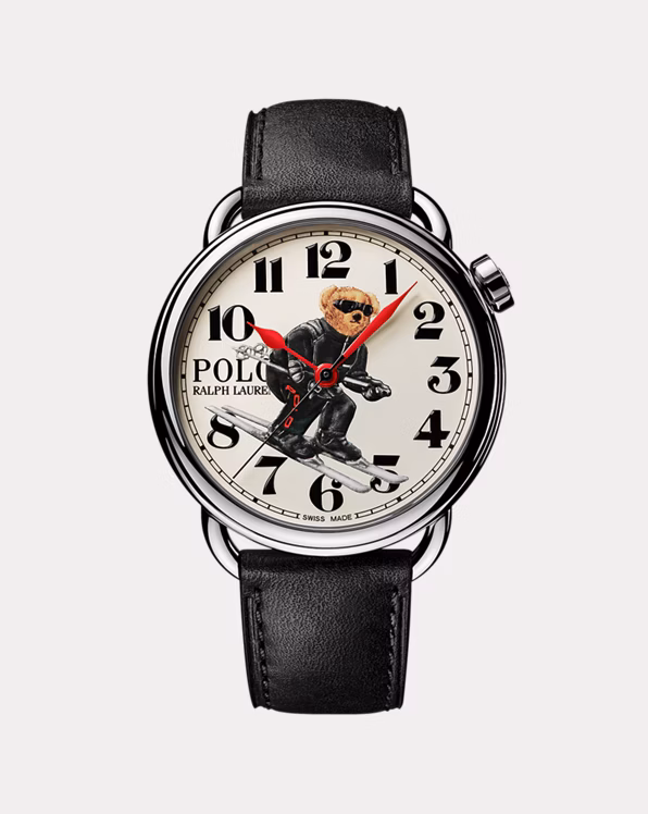 42 MM Ski Polo Bear Steel White Dial