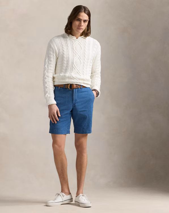 23 cm Straight Fit Seersucker Short