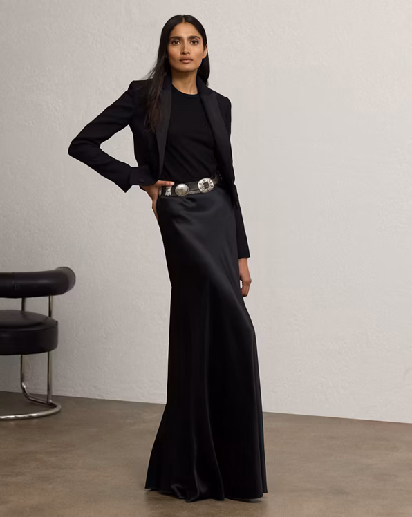 Masina Stretch Satin Skirt