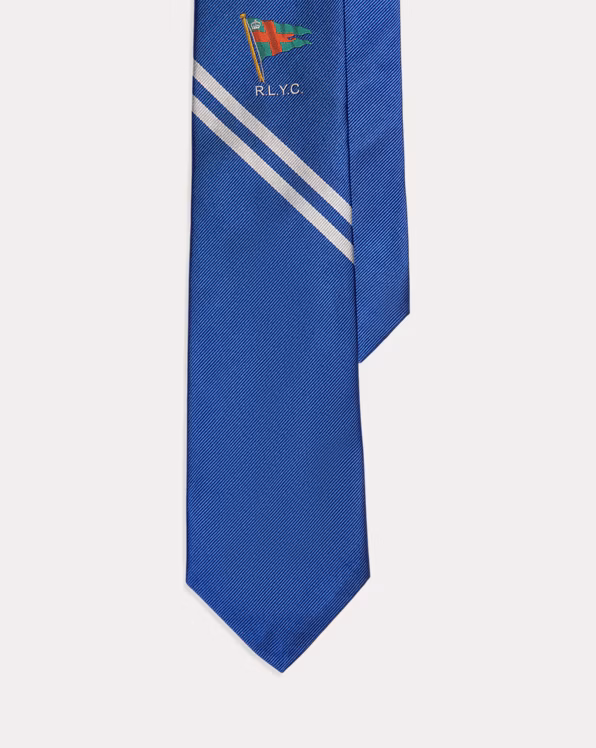 Nautical-Flag Silk Repp Tie