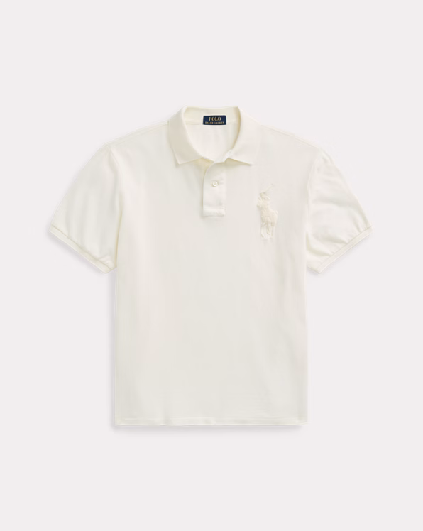 Custom Slim Fit Big Pony Mesh Polo Shirt