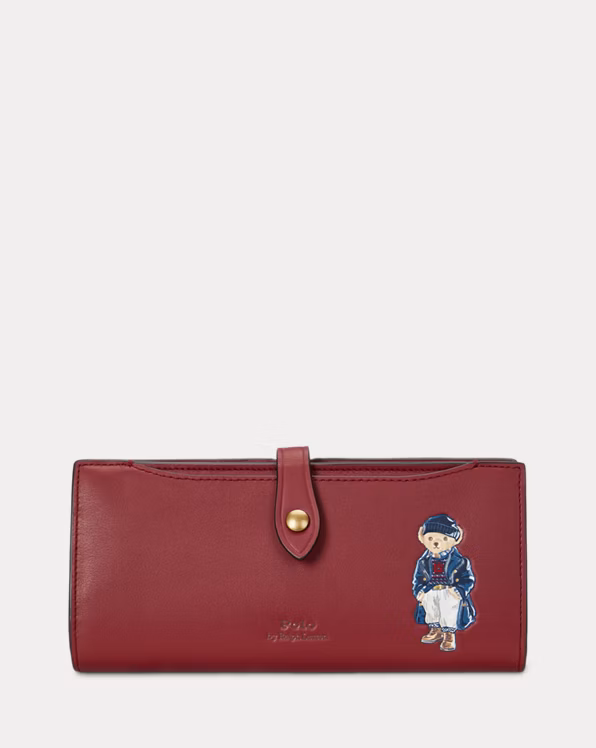 Polo Bear Leather Snap Wallet