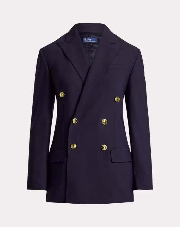 Double-Breasted Wool-Blend Blazer