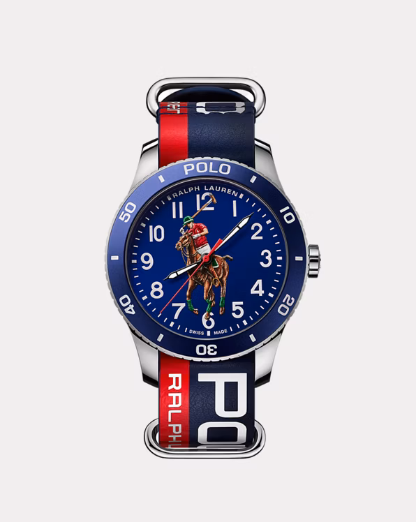 42 MM Polo Player Steel Blue Dial