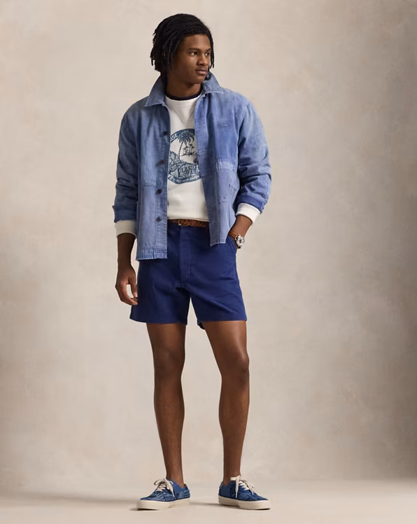 16.5 cm Relaxed Fit Pleated Twill Short