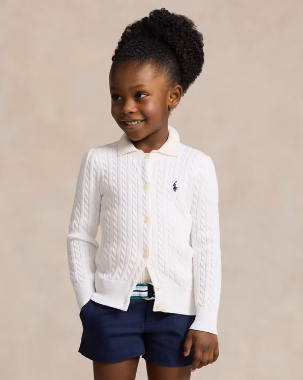Mini-Cable Cotton Cardigan