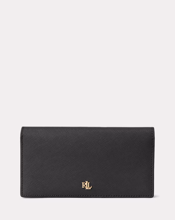 Crosshatch Leather Slim Wallet
