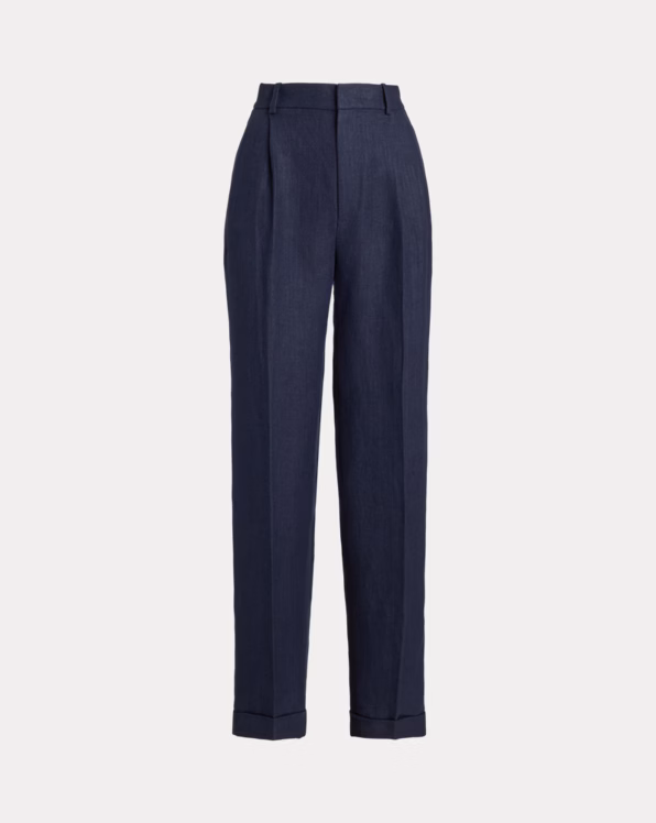 Herringbone Linen Tapered Trouser