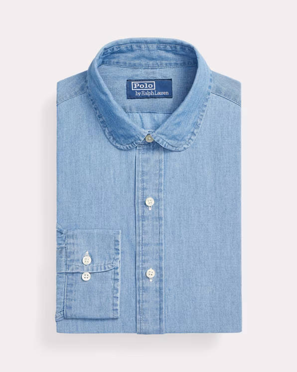 Custom Fit Indigo Chambray Shirt