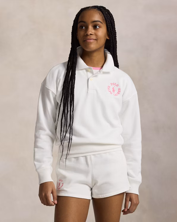 Logo French Terry Polo Sweatshirt