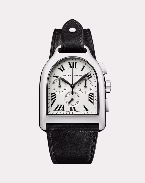 Large Chronograph Steel White Dial