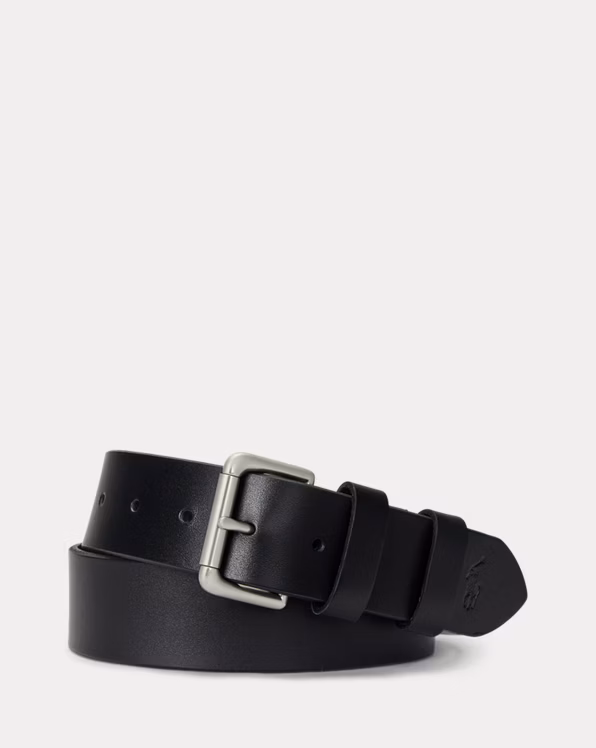 Leather Roller-Buckle Belt