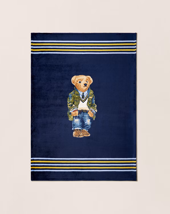 Heritage Polo Bear Fleece Throw Blanket