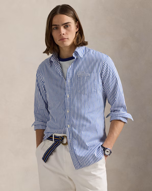 Classic Fit Repaired Poplin Shirt