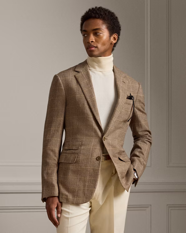 Kent Handmade Glen Plaid Suit Jacket