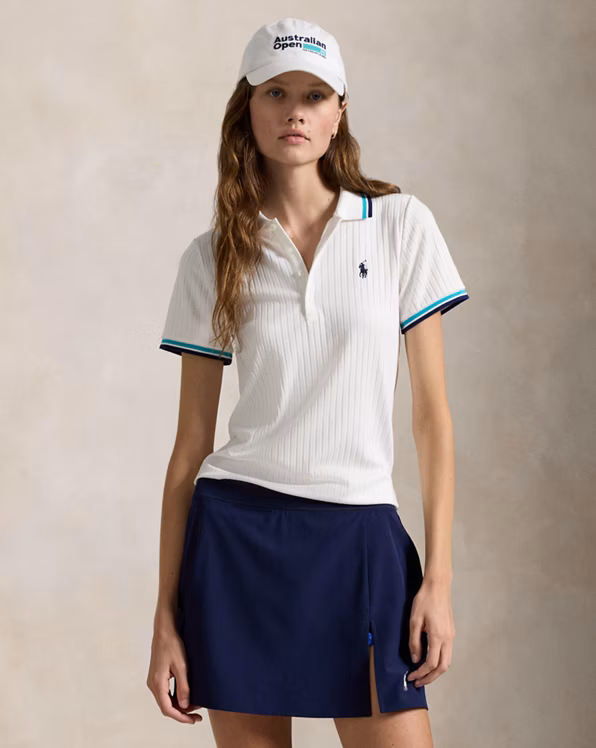 Australian Open Rib-knit Polo Shirt